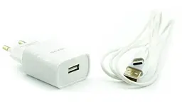 Зарядний набір Usams T21 (блок T18 + Uturn Micro cable) білий - мініатюра 3