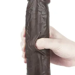 Фалоімітатор LoveToy Sliding Skin 24 см коричневий - мініатюра 15