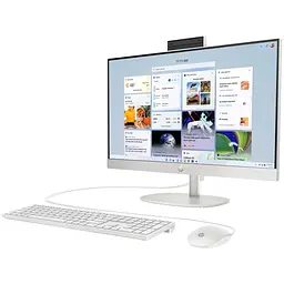 Моноблок HP 23.8 All-in-One 24-cr0004ua HD IPS/Ryzen 3 7320U/8GB/512SSD/UMA/DOS/White (9C9C4EA) - мініатюра 2
