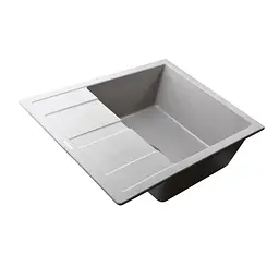 Гранітна мийка Globus Lux One сірий камiнь 650x500мм-А0005 000022390, Сірий - мініатюра 3