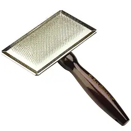 Професійна пуходерка з дерев'яною ручкою велика Iv San Bernard SLICKER BRUSH Large