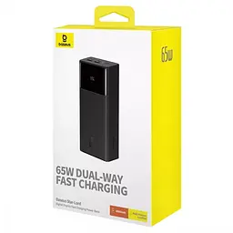 Портативна батарея Baseus Star-Lord Digital Display 65W 30000mAh чорна - мініатюра 3