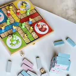Дерев'яна настільна гра Viga Toys Лудо (50064) - мініатюра 2
