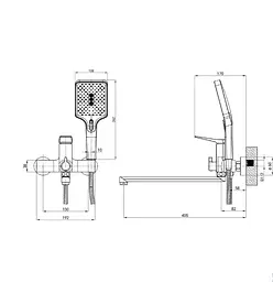 Змішувач для ванни Mixxus Premium Degas 006 (EURO) (MI8247) - мініатюра 5