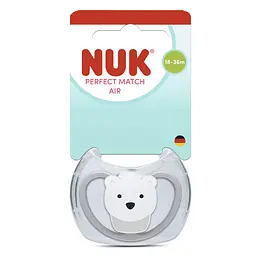 Пустушка Nuk Perfect Match Air силіконова розмір 3 18-36 міс. ведмідь (3954160) - мініатюра 2