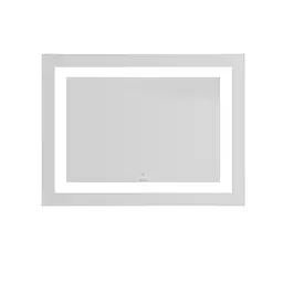 Дзеркало Volle Luna Cuadro прямокутне 60x80 см, з підсвічуванням по контуру, із сенсорним вимикачем хром 1648.53126800, Хром