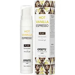 Стимулюючий гель Exsens Kissable Hot Vanilla Espresso 15 мл можна для поцілунків, охолоджуючий - мініатюра 2