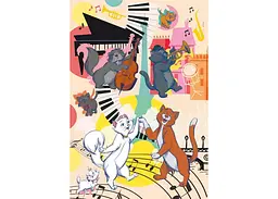 Пазл Clementoni SuperСolor: Коти-аристократи, Disney (SuperСolor - Disney Aristocats Puzzle - 104 pcs.), 104 ел. (25048) - мініатюра 2