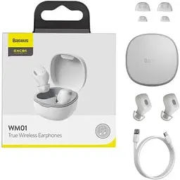 Навушники Baseus Encok TWS WM01 White - мініатюра 8