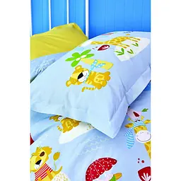 Комплект постільної білизни Karaca Home Loro sari Підлітковий Блакитний 000164676 - мініатюра 2