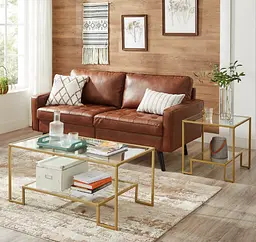 Журнальний столик Leobert Santorini в стилі Loft золотистий - мініатюра 5