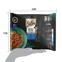 Набір корм для котів Sheba Select Slices рибне асорті в соусі 4 шт. x 85 г - мініатюра 7