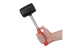 Киянка гумова Intertool 900 г х 90 мм чорна ручка метал - мініатюра 5
