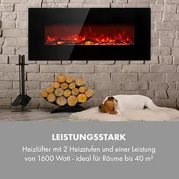Електричний камін Klarstein Lausanne Long 1600 Вт 40 м² (10034251) - мініатюра 5