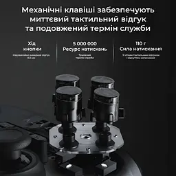 Геймпад Ajazz GP100 2.4G/BT/USB Switch/PC/iOS/Android RGB Black (GP100-B) - мініатюра 8