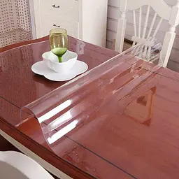 М'яке скло Прозора силіконова скатертина на стіл Soft Glass Захист для меблів 1.4х1.0 м (товщина 1.5 мм) - мініатюра 4