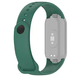 Силіконовий ремінець для фітнес браслетів Xiaomi Mi Band 8 Smart Band 9/10, Silicone, dark green, зі зручною застібкою, на фітнес трекер та смарт годинник, ArmorStandart (ARM86907) - мініатюра 2