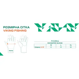 Рукавички Viking Fishing Ice Master Gloves XXL (fleece) 3 cut finger Grey-graphite - мініатюра 3