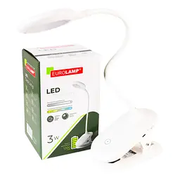 Настільна лампа Eurolamp LED SMART з акумулятором 3W 2800-6500K dimmable USB Type-C біла (LED-TLB-3W(white)USB) - мініатюра 6