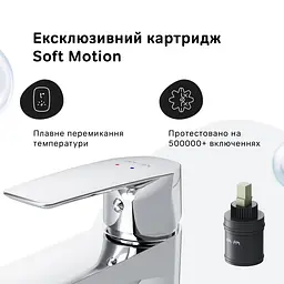 Змішувач для умивальника Am.Pm Gem хром F90E02100 Хром - мініатюра 4