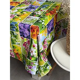 Скатертина Ecotton Першоцвіти рогожка 150 x 220 см (24621) - мініатюра 3
