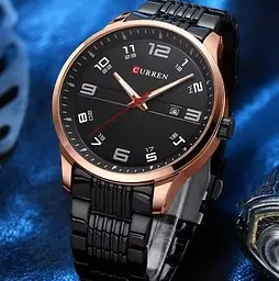 Годинник наручний Curren 8411 Black (18691) - мініатюра 3