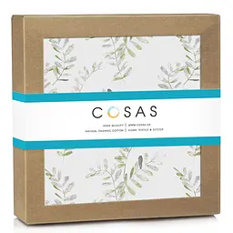 Пелюшки фланелеві Cosas Green Foliage 80х100 см, бежеві