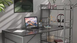 Письмовий стіл Ferrum-decor Серії Конект з етажеркою 75x120x60 сірий ДСП Сосна Кембра 16мм (FRD-104235) - мініатюра 7