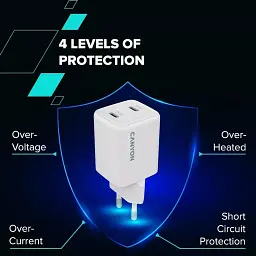 Зарядний пристрій Canyon CU35CC GaN 35W 2xPD EU White (CNS-CUW35CC) - мініатюра 8