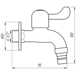 Кран кульовий для поливу Q Professional 1/2″ NV-QP3003 SUS304 нержавійка - мініатюра 3