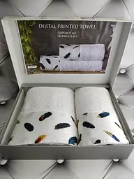 Подарунковий набір рушників для ванної Feather Belizza 50х90 см + 70х140 см van0000524
