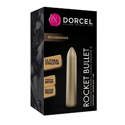 Перезаряджувана віброкуля Dorcel Rocket Bullet Gold - мініатюра 3