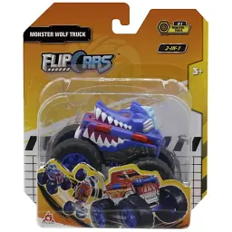 Машинка-трансформер Flip Cars 2 в 1 Монстр-трак Вовк EU463875A-01