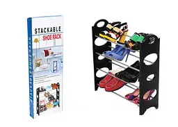 Полиця для взуття органайзер Amazing Stackable Shoe Rack на 4 полиці - мініатюра 5