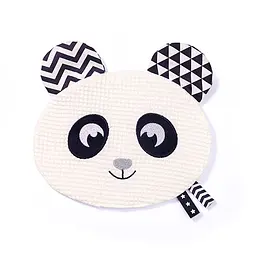 М’яка сенсорна іграшка-шурхотілка обіймашка для немовлят Панда Happy Panda 20×19 см BabyOno 1533