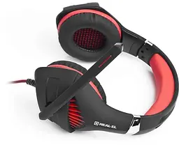 Гарнітура REAL-EL GDX-7600 Чорний/Червоний - мініатюра 2