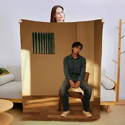 Плед 3D плюшевий на подарунок RM BTS 160х200 см 160 см, 135 см