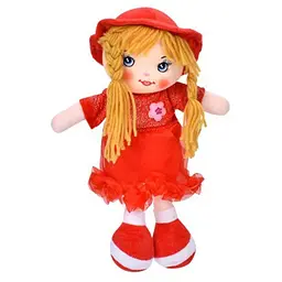 Дитяча іграшкова лялька Bambi YG0009(Red) 33 см, м'яка набивна, петелька