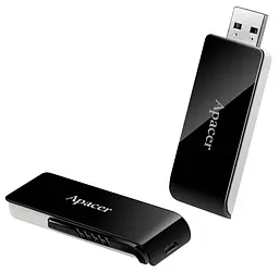Flash Drive Apacer AH350 128GB USB 3.2 (AP128GAH350B-1) Black (6986626) - мініатюра 4