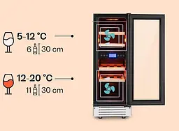 Винний холодильник Klarstein Vinovill17 Built-In Duo (10034725) - мініатюра 4