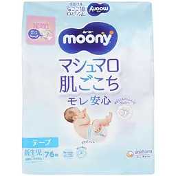 Підгузки дитячі Moony NB 0-5 кг, 76 шт. (4903111137800)