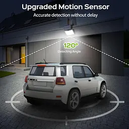 Сонячний LED прожектор Adiding 2800 лм із датчиком руху, 3 режими, пульт ДК, кабель 5 м - мініатюра 3