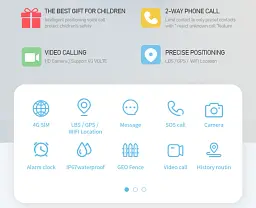 Смарт-годинник дитячі Wonlex KT19 RPO 4G з камерою WI-FI GPS SIM-карта Pink (16993) - мініатюра 6