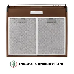 Витяжка плоска PERFELLI PL 6144 Dark BR LED - мініатюра 7