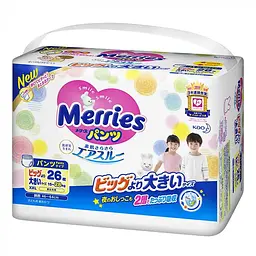 Підгузки-трусики Merries 7 (15-28 кг), 26 шт. - мініатюра 2