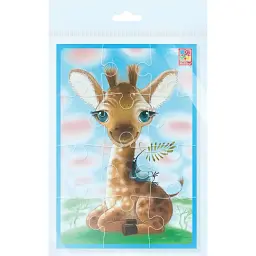 М’які пазли Vladi Toys Малюк зможе Жираф 12 елементів VT1103-94  - мініатюра 2
