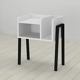 Тумба модульна Ferrum-decor Амелі 540x450x320 метал Чорний ДСП Білий 16 мм (FRD-103004)