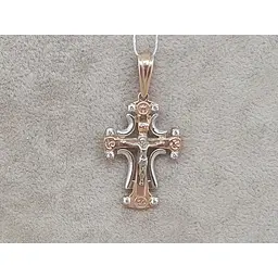 Золотий хрестик Імперія золота. Розп'яття Христа. КР316И - мініатюра 2