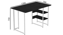 Комп'ютерний стіл Кевін 75x120x70 білий ДСП Сосна Кембра 32мм FRD-101286 - мініатюра 3