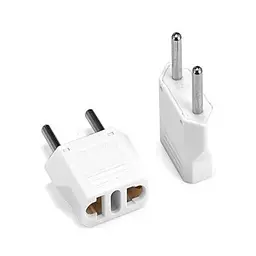Перехідник мережевий 2 Pin EU Plug Adapter ep0130 (мідь) White